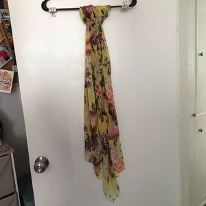 Yellow Floral Scarf
